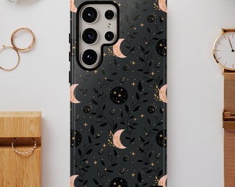 Moon Celestial Witchy Phone Case for Galaxy S23 S22 S21 Plus Ultra, Galaxy S23 Ultra Case, Galaxy S22 Ultra Case