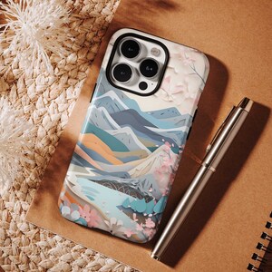 CUTE Kawaii Mountain iPhone Case 14 13 12 11 Pro Max, Landscape S23 S22 S21 Plus Ultra Case, iPhone X XS XR Case