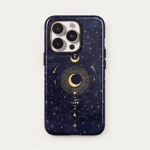 MOON iPhone Case 15 14 13 12 11 Pro Max Celestial, Night Starry iPhone X Case
