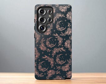 Etui na telefon Floral Moon, botaniczny Cottagecore S26 Ultra Case S25 S24 S23 S22 S21