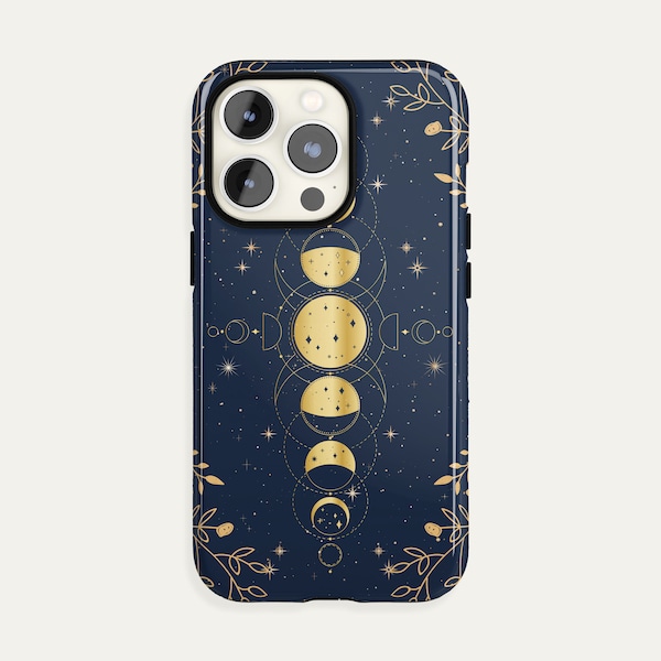 Celestial Moon Phasen Handyhülle iPhone 17 Pro Max Lunar Star Mystic Cover