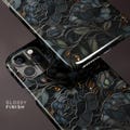 Stained Glass Phone Case, Mosaic Dark Academia Flower iPhone 16 15 14 13 12 11 Pro Max, S25 S24 S23 Ultra, Gift for Her
