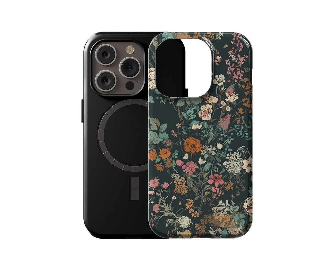VINTAGE Wildflower Magsafe iPhone Case 15 14 13 Pro Max, Floral iPhone