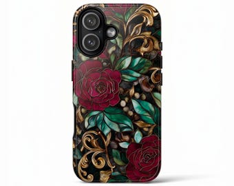Funda para teléfono con diseño de vidrieras de estilo Dark Academia, funda para iPhone 17 Pro Max, funda para S26 Ultra