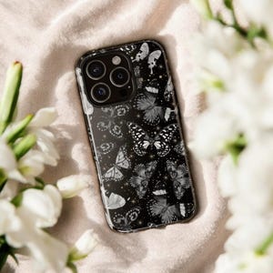 Aesthetic Butterfly Celestial Phone Case iPhone 16 15 14 13 Pro Max, Moth Galaxy S24 S23 S22 S21 Plus Ultra Case, iPhone 12 11 Case
