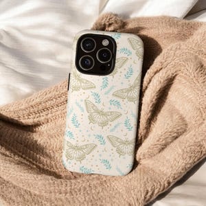 BOHO Cute Butterfly Phone Case iPhone 16 15 14 13 Pro Max, Celestial S24 S23 Plus Ultra Case, Gift for Her, Elegant Aesthetic