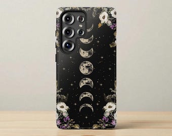 Moon Phase Phone Case S25 S24 S23 S22 S21 Plus Ultra, Galaxy S25 Ultra Case, Galaxy S24 Ultra Case, Galaxy S23 Ultra Case