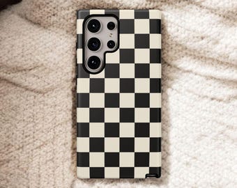 Checkered Phone Case S25 S24 S23 S22 S21 Plus Ultra, Galaxy S25 Ultra Case, Galaxy S24 Ultra Case, Galaxy S23 Ultra Case