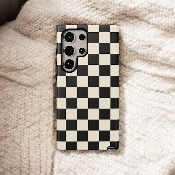 Checkered Phone Case S25 S24 S23 S22 S21 Plus Ultra, Galaxy S25 Ultra Case, Galaxy S24 Ultra Case, Galaxy S23 Ultra Case