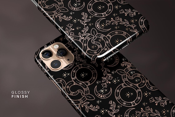 Snake Floral Celestial Phone Case iPhone 16 15 14 13 Pro Max, Witchy Boho Galaxy S24 S23 S22 S21 Plus Ultra Case, iPhone 12 11 Case