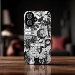 Vintage Gothic Witchy iPhone 16 15 14 Plus Pro Max Case, Aesthetic Collage S25 S24 S23 Plus Ultra, iPhone 13 12 11 Case