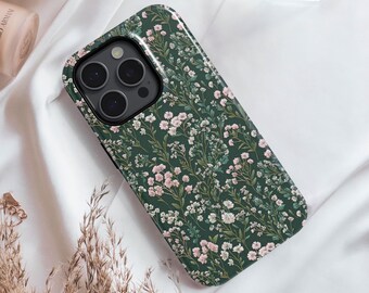 Funda para teléfono con diseño floral botánico, funda MagSafe Cottagecore para iPhone 17 Pro Max, funda para S26 Ultra