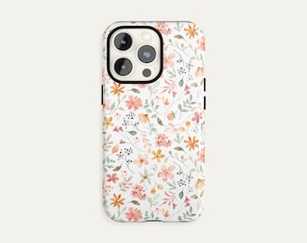 Boho Floral Phone Case iPhone 17 Pro Max Wildflower Botanical Garden Cover