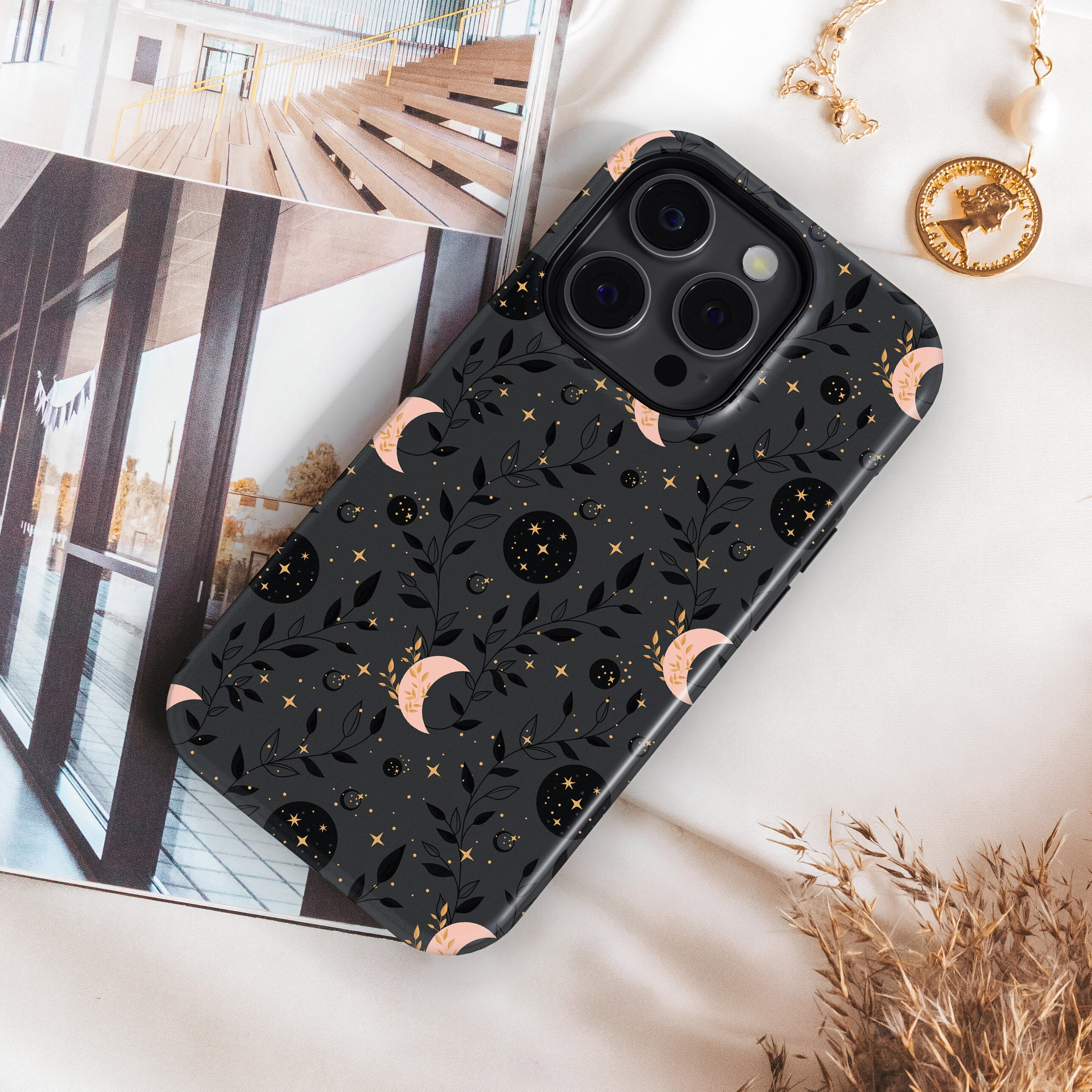 Mooncase Moon Phone Case Celestial Floral iPhone 17 Pro Max Case S26 Ultra ...