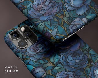 Dark Academia Stained Glass Mosaic Phone Case iPhone 16 15 14 13 12 11 Pro Max, S25 S24 S23 Ultra, Gift for Her