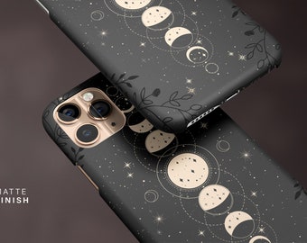 Moon Phases Celestial iPhone 14 13 12 11 Pro Max Case iPhone X XR XS Max Case Samsung Galaxy S23 Case S22 S21