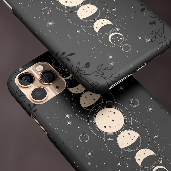 Moon Phases Celestial iPhone 14 13 12 11 Pro Max Case iPhone X XR XS Max Case Samsung Galaxy S23 Case S22 S21