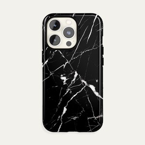 Black Marble Phone Case iPhone 15 14 13 12 11 Pro Max, S24 S23 S22 Plus Ultra, iPhone X XR XS Max Case