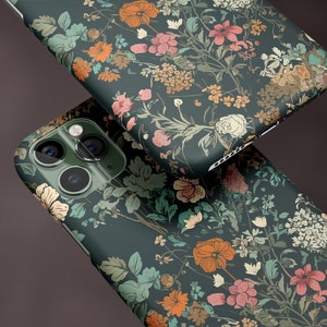 VINTAGE Wildflowers iPhone Case 14 13 12 11 Pro Max, Floral S23 S22 S21 Plus Ultra Case, iPhone X XS XR Case,