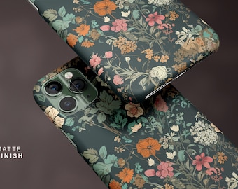 VINTAGE Wildflowers iPhone Case 14 13 12 11 Pro Max, Floral S23 S22 S21 Plus Ultra Case, iPhone X XS XR Case,