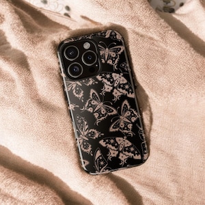 Boho Celestial Butterfly Phone Case iPhone 16 15 14 13 Pro Max, S24 S23 Plus Ultra Case, iPhone 12 11 Case, S22 S21 Case