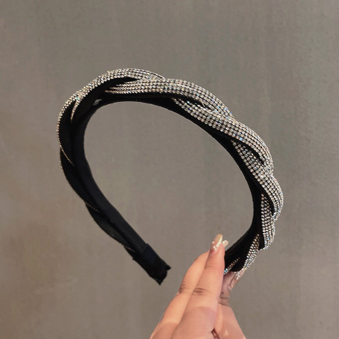 Crystal Luxury Headband for Women Trendy Headband Top Knot Etsy