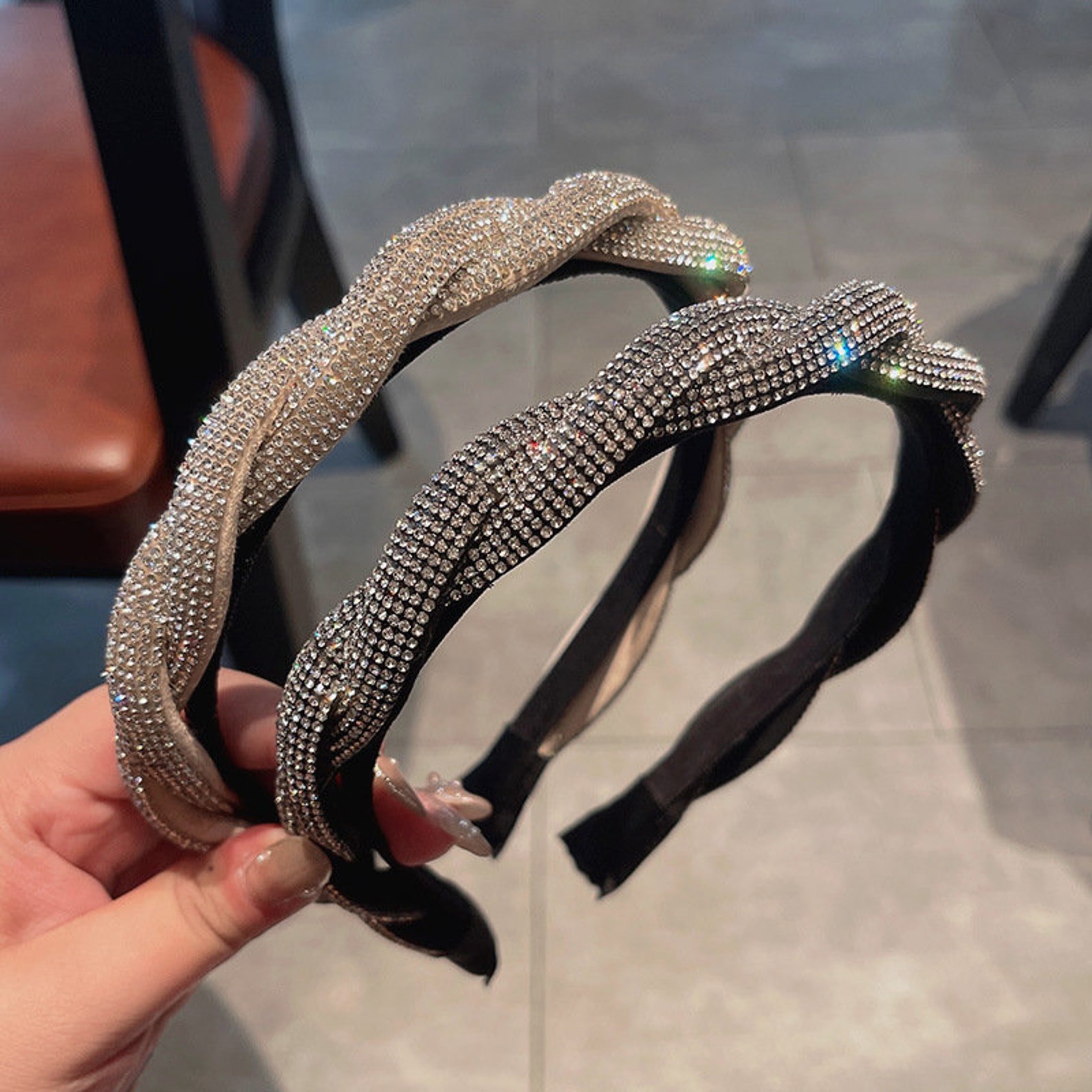 Crystal Luxury Headband for Women Trendy Headband Top Knot Etsy