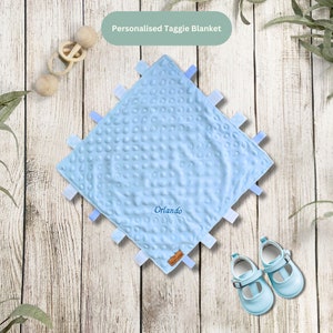 Personalised Ribbon Tag Comfort Blanket Lovey Baby Blanket Sensory Ribbon Tag Baby Blanket Custom Baby Shower Gift Girls Named Comforter Etsy UK