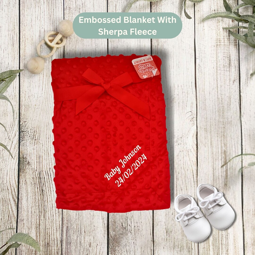 Embroidered Baby Blanket for Boys and Girls, Personalised Baby Blanket