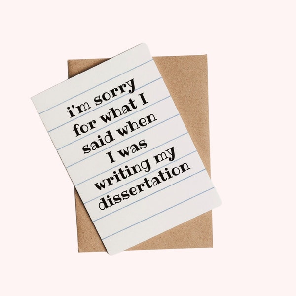 free dissertation planner Student Thank You Card Dissertation