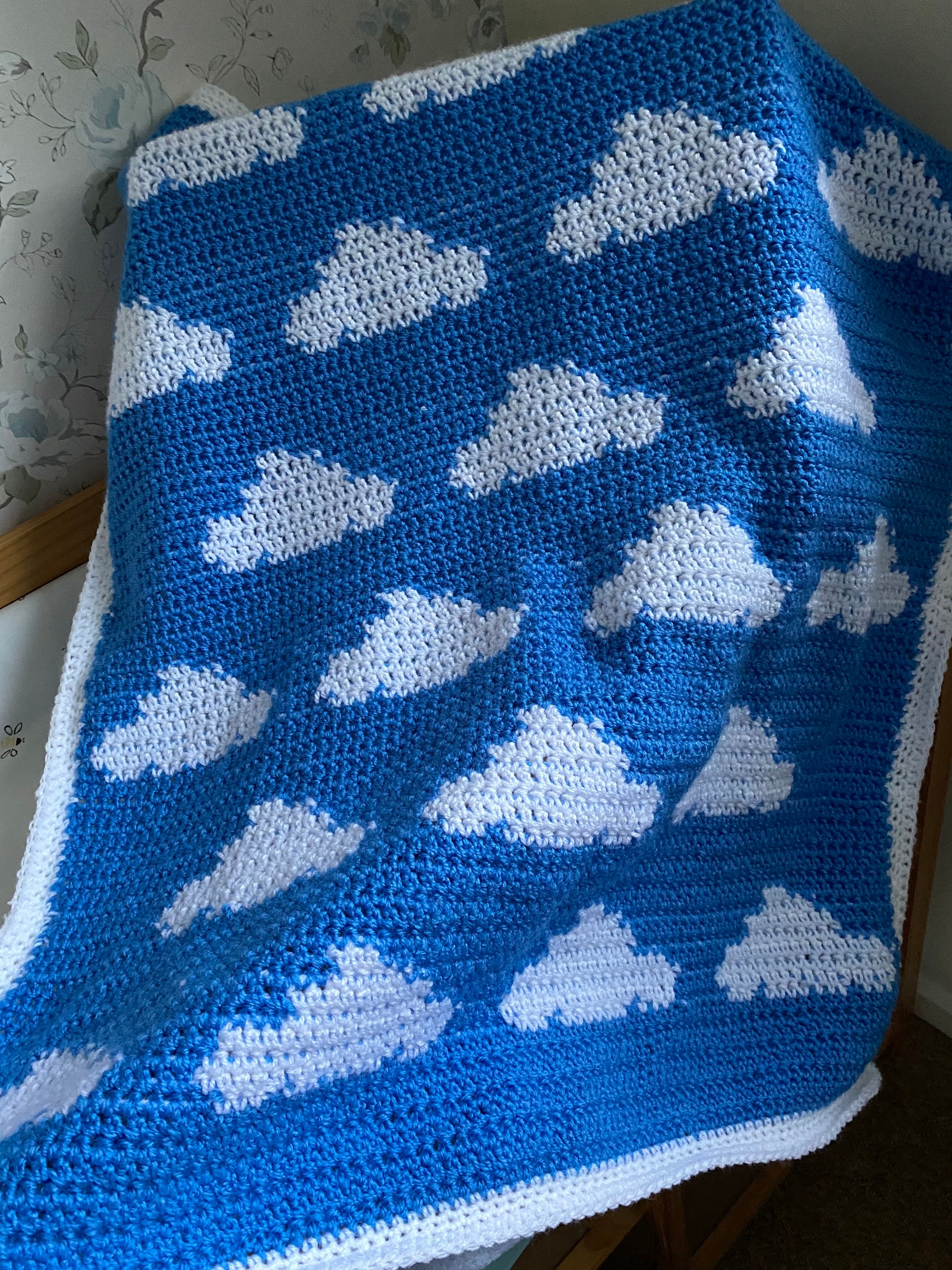Baby cloud crochet blanket warm blanket handmade craft Etsy