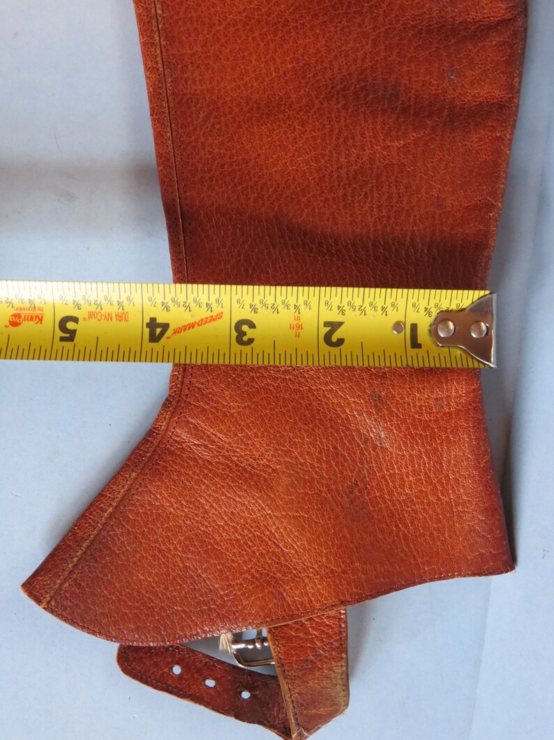 Vintage Button Up Leather Gaiters Victorian Edwardian Child Size Museum Quality Antique