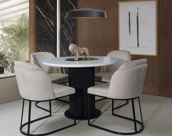 NaggisHome Vancouver Chair (2 chair) - Chair - Dining Chair - Metal Legs - Chairs for Living Room - Chairs for Dining Room - Velvet Chairs