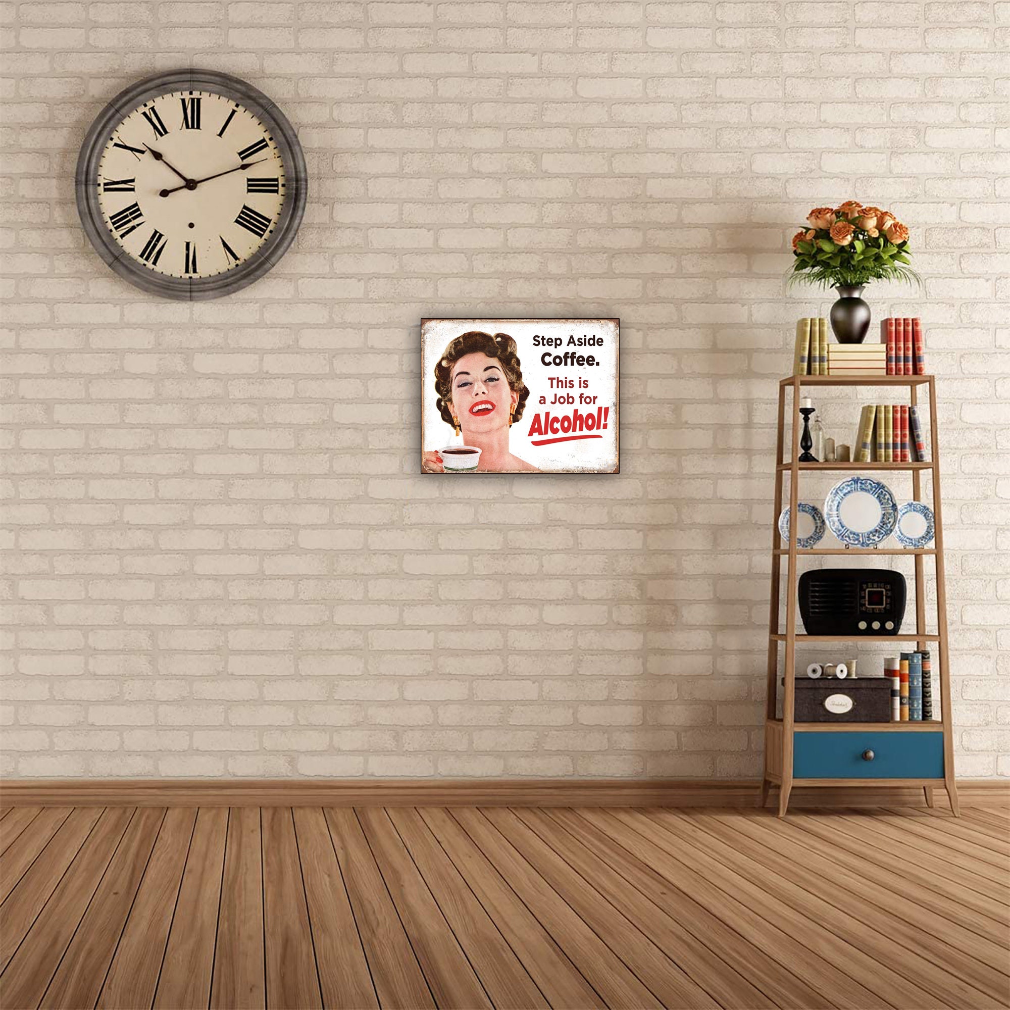 Vintage Retro Wall Decor Art Metal Tin Sign Step Aside Etsy