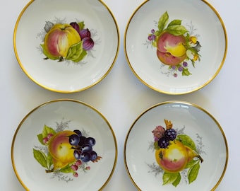 Set of 4 Rosenthal Germany Fruit Lunch Plates