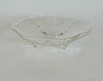 Vintage Beaded Glass Candy Dish