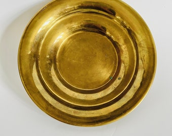 Vintage Solid Brass Bowl - Handmade 1982