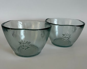 Set of 2 Vintage Vidrios San Miguel Spain Recycled Glass Sun Bowls
