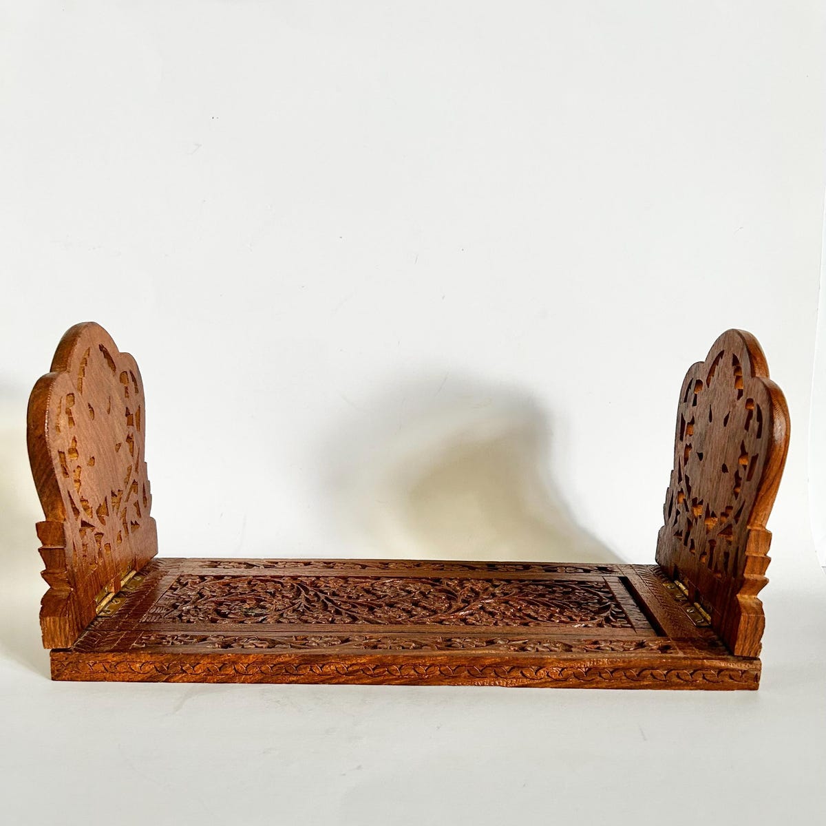 Vintage Hand-carved Expandable Wooden Book Rack – India Floral Design - Etsy