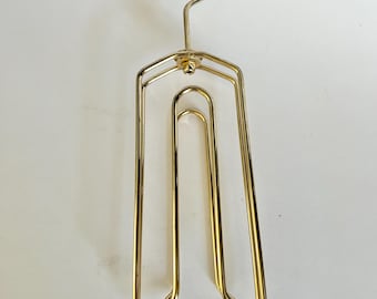 Vintage Mid Century Brass Tie Rack Hanger – Swivel Closet Organizer – Men’s Valet Accessory