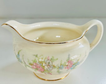 Vintage Homer Laughlin Eggshell Nautilus Floral Creamer - 1946