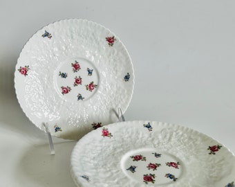 Set of 4 Vintage Spode Forget Me Not Small Plates
