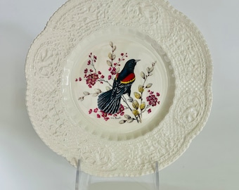 Vintage Royal Cauldon Redwinged Blackbird Plate