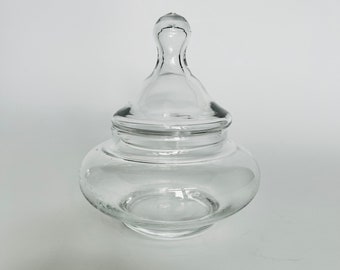 Vintage Tear Drop Glass Apothecary Candy Jar