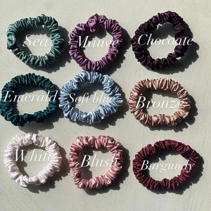 Mulberry Ultra Thin Silk scrunchie |  Silk Scrunchies |Hair Accessories - Ponytail scrunchie