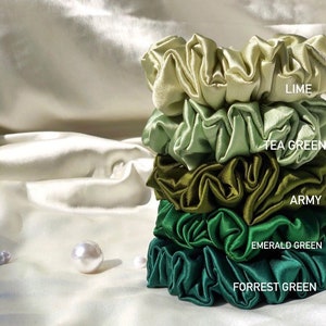 Pure Mulberry Silk scrunchie  -Set - Silk Scrunchies - Hair Accessories - Ponytail scrunchie  -  bridesmaid proposal - holiday gift -