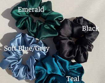 Pure Mulberry Silk scrunchie - Scrunchie Set - Accesorios para el cabello - Ponytail scrunchie - 100% morera - regalo de dama de honor - regalo de vacaciones -