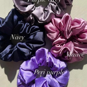 Pure Mulberry Silk scrunchie Set Silk Scrunchies Hair Accessories Ponytail scrunchie bridesmaid gift Bridesmaid proposal image 9