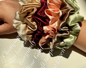 SET of 10 Pure Mulberry Silk scrunchies  - wedding - proposal box - Ponytail scrunchie - bridesmaid gift - 100% mulberry -
