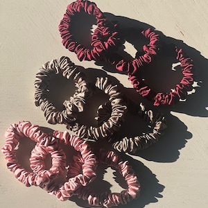 Mulberry Ultra Thin Silk scrunchie |  Silk Scrunchies |Hair Accessories - Ponytail scrunchie